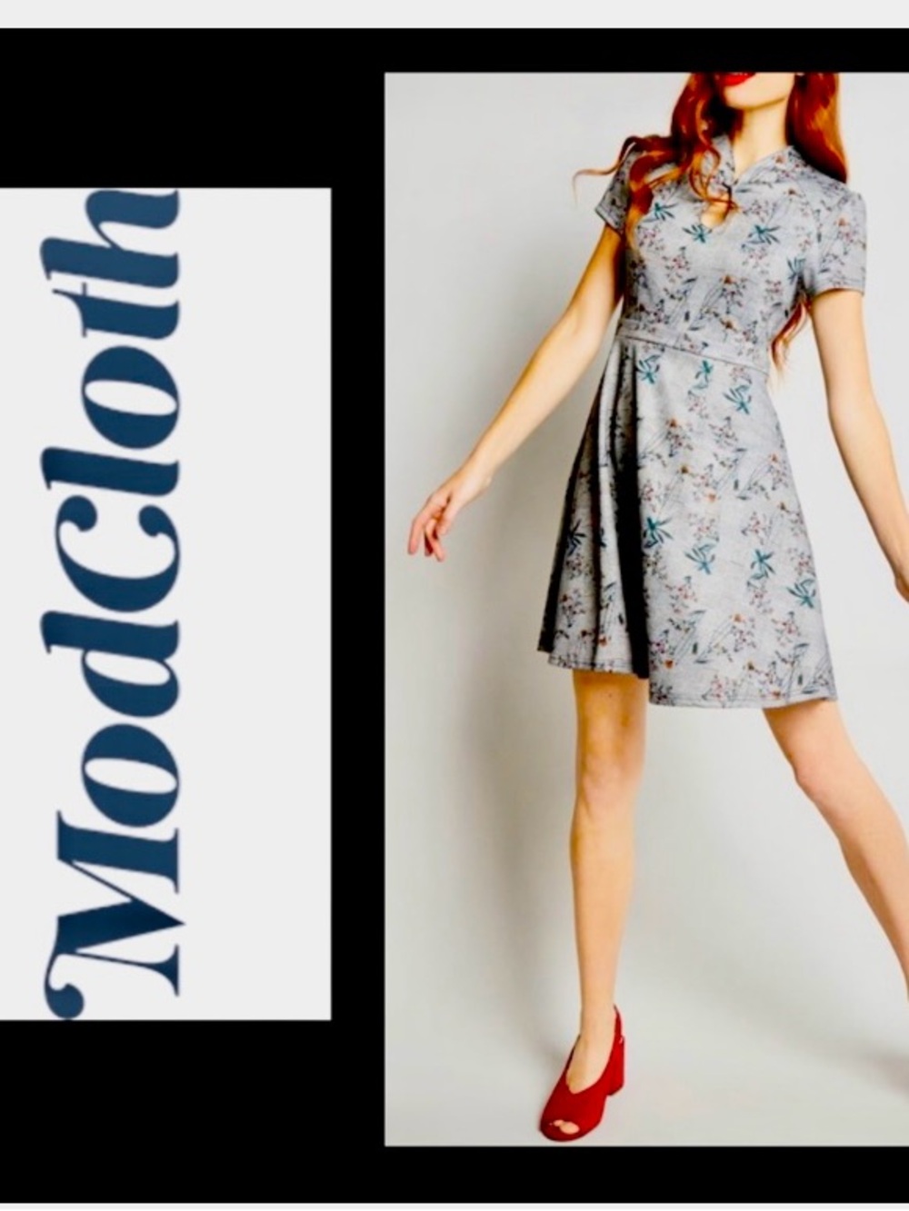 ModCloth High Society Houndstooth dress.